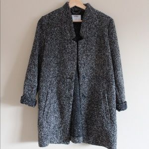 Super Soft Black Tweed Coat